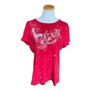 Womens Vintage Gap Established Splatter Graphic Tee Shirt - Sz XL